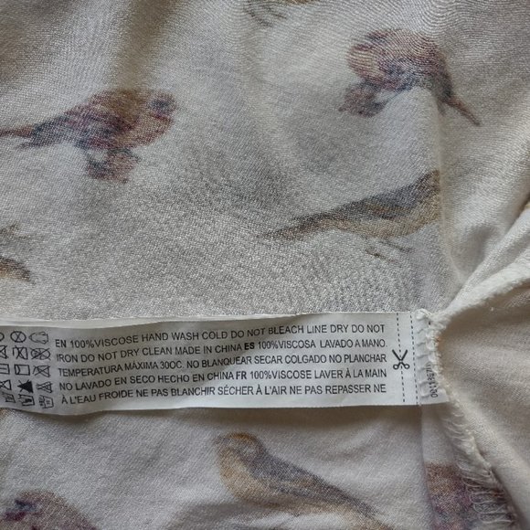 Bird All Over Patterned Long Sleeve Shirt - Picture 6 of 8